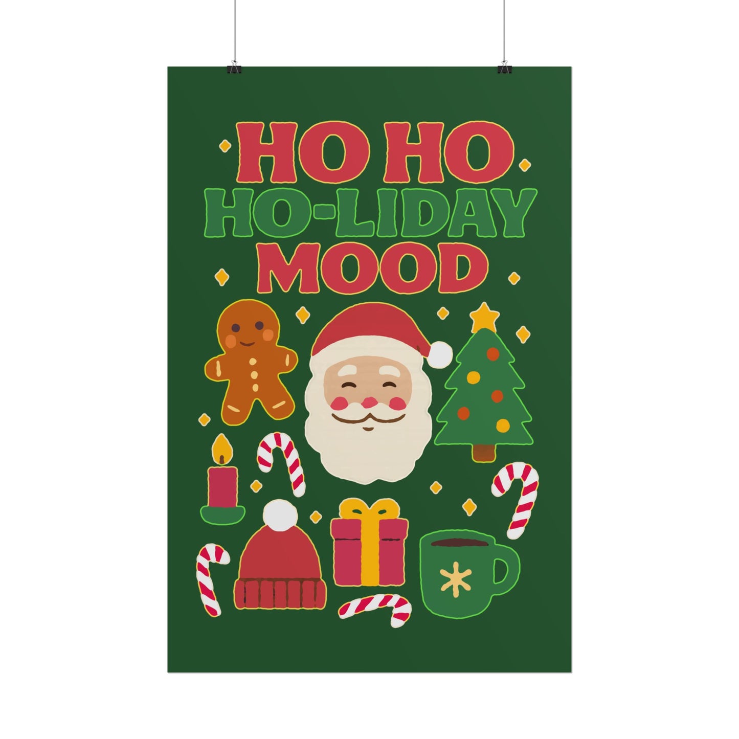 Festive Rolled Posters, Cheerful Holiday Decor, Christmas Wall Art, Seasonal Decorations, Gift Ideas, Cozy Home Vibe, Fun Party Decor