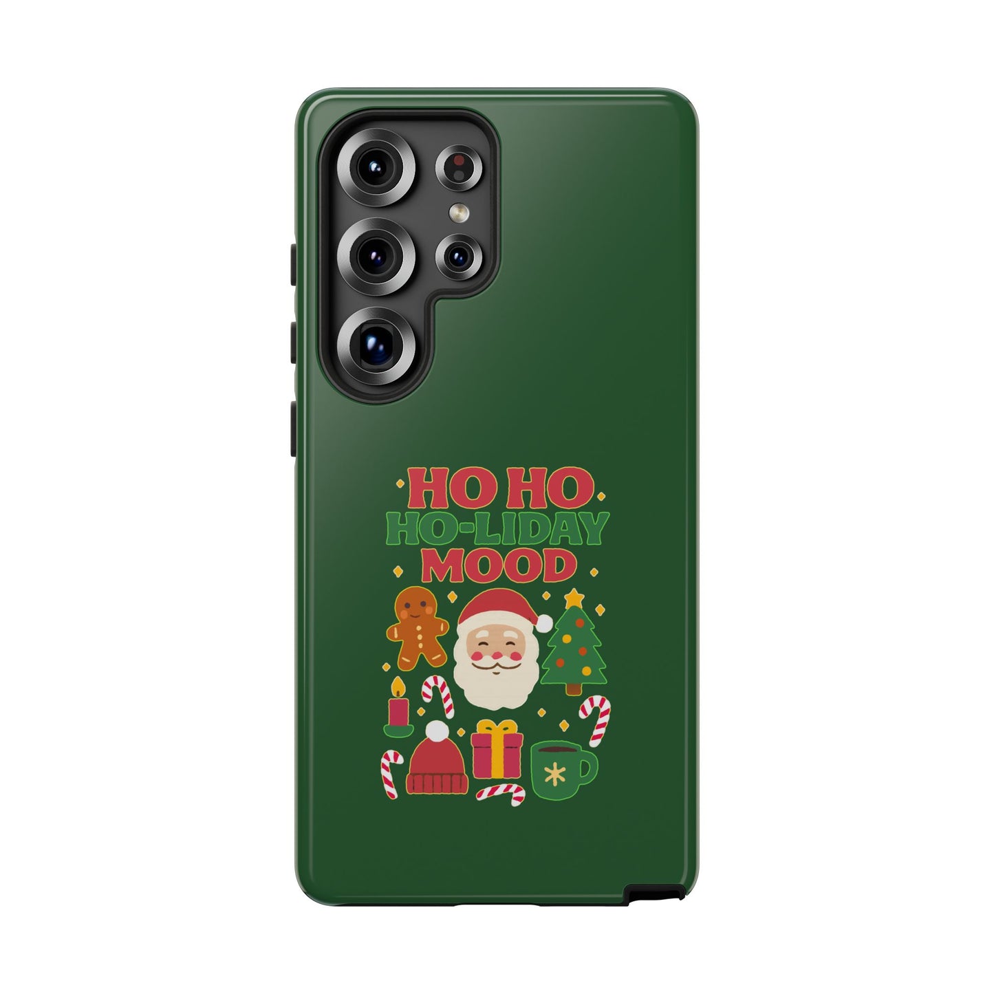 Christmas Phone Case, Ho Ho Ho-liday Mood, Festive Phone Cover, Santa Christmas Accessory, Holiday Gift, Winter Vibes