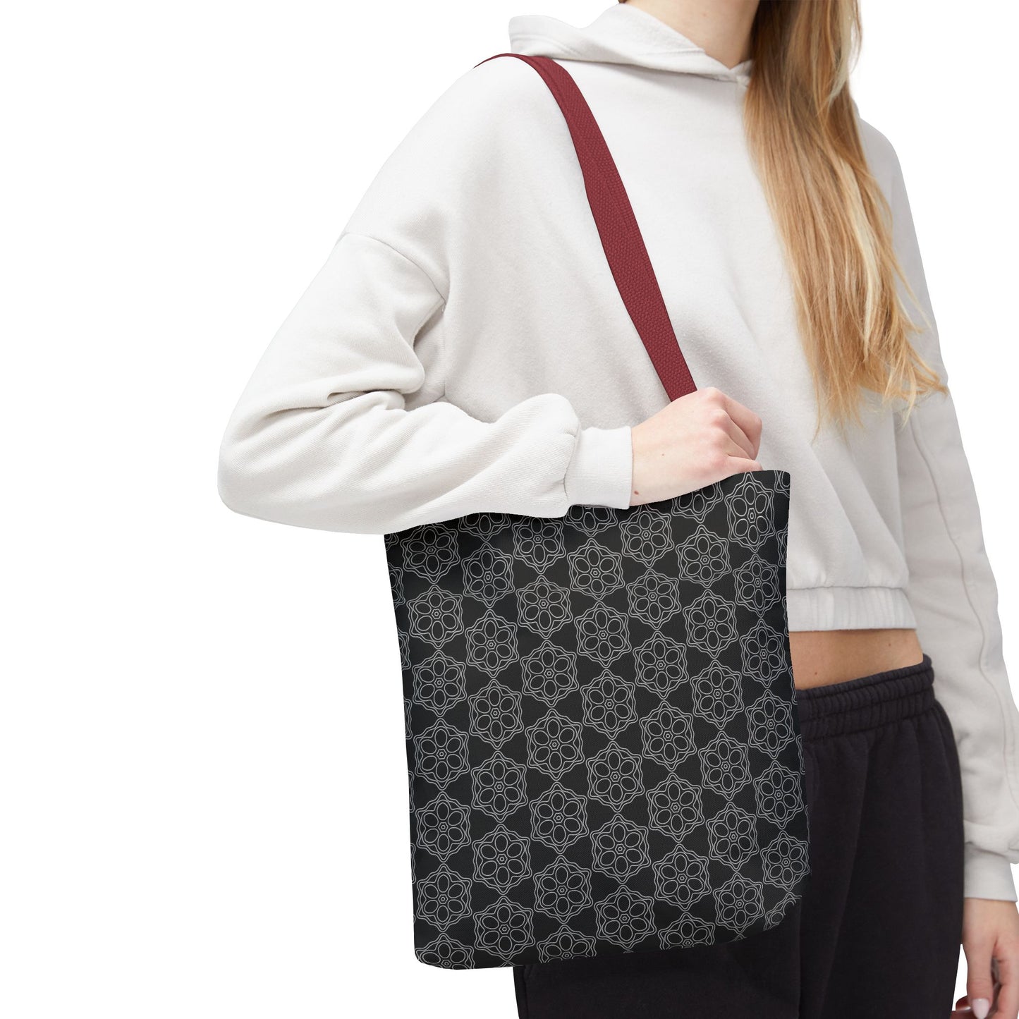 Chic Monochrome Tote Bag, Stylish Shopping, Travel, Everyday Use, Gift, Minimalist Decor