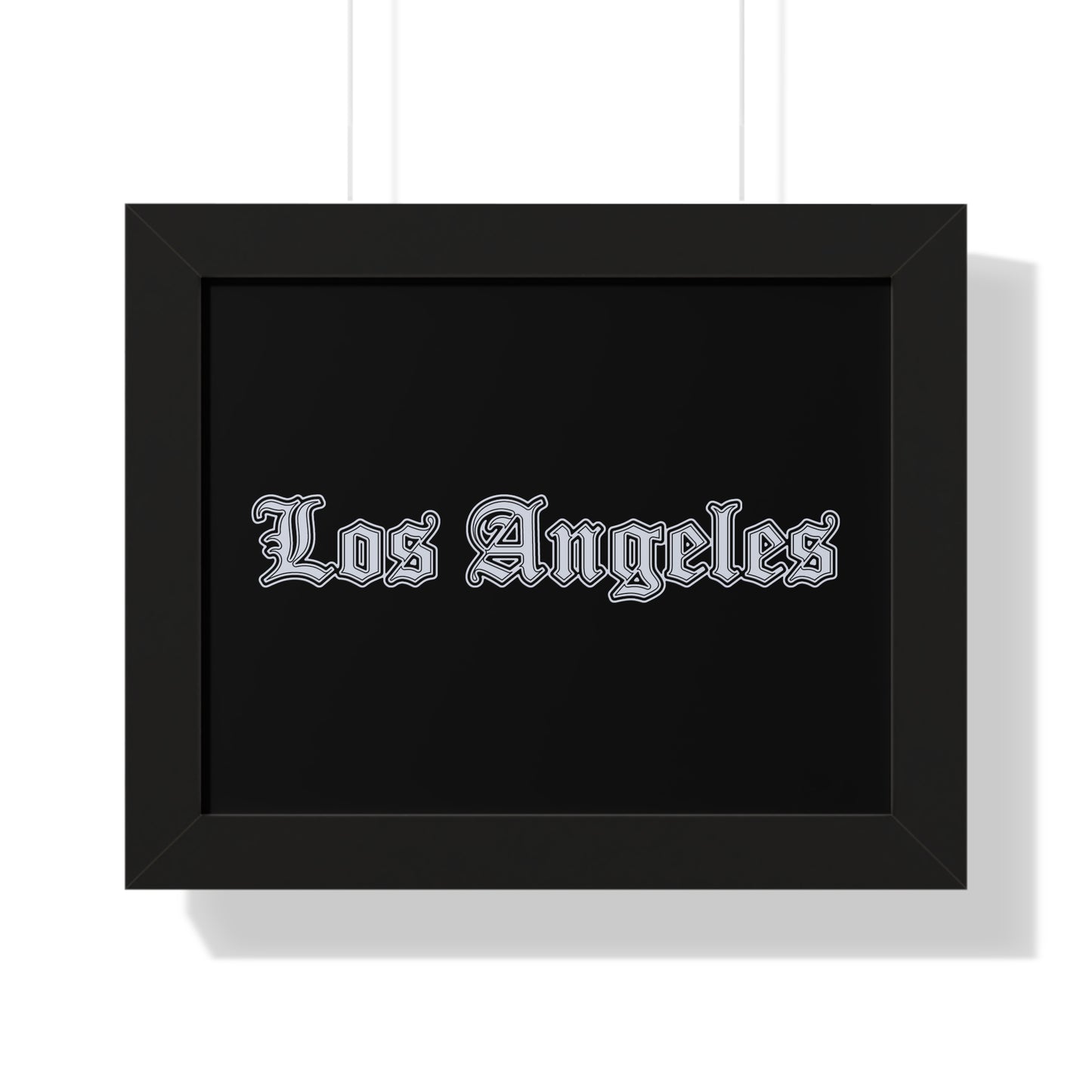 Los Angeles Framed Horizontal Poster, Wall Art, Home Decor, Gift for LA Lovers, Modern Wall Art, Interior Decoration - Silver Edition