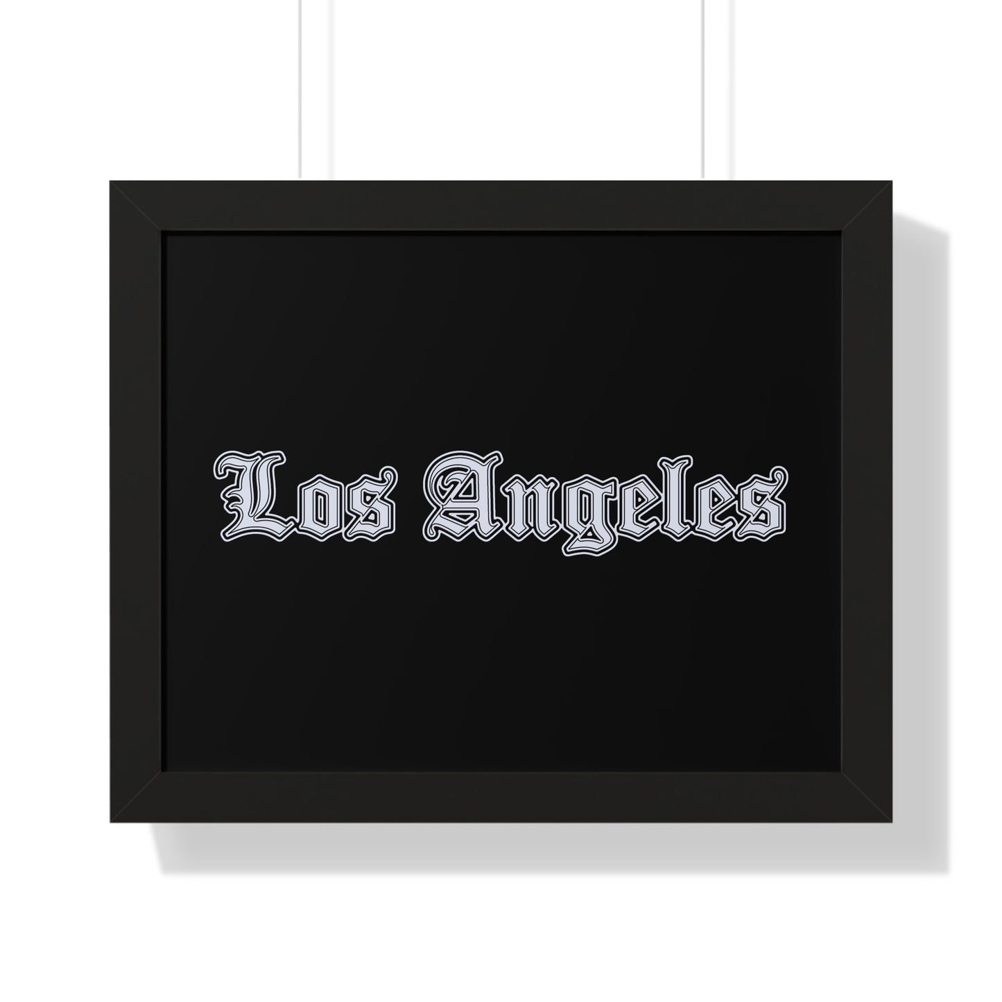 Los Angeles Framed Horizontal Poster, Wall Art, Home Decor, Gift for LA Lovers, Modern Wall Art, Interior Decoration - Silver Edition