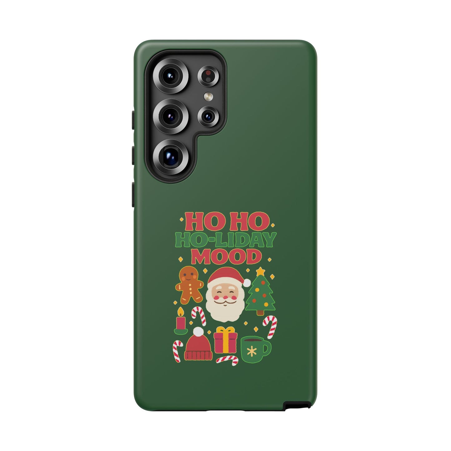 Christmas Phone Case, Ho Ho Ho-liday Mood, Festive Phone Cover, Santa Christmas Accessory, Holiday Gift, Winter Vibes