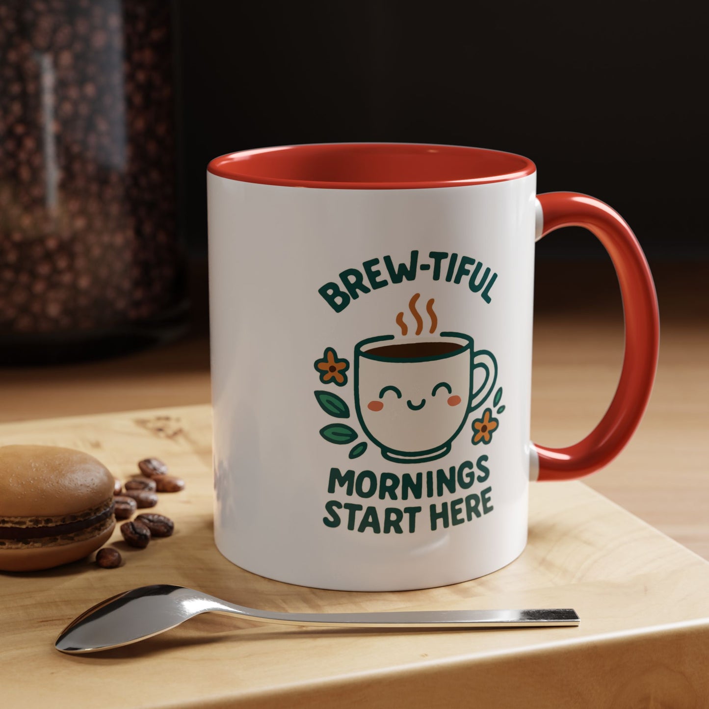 Brew-tiful Mornings Coffee Mug, Cute Coffee Cup for Morning Rituals, Perfect Gift for Coffee Lovers, Birthdays, Home Decor