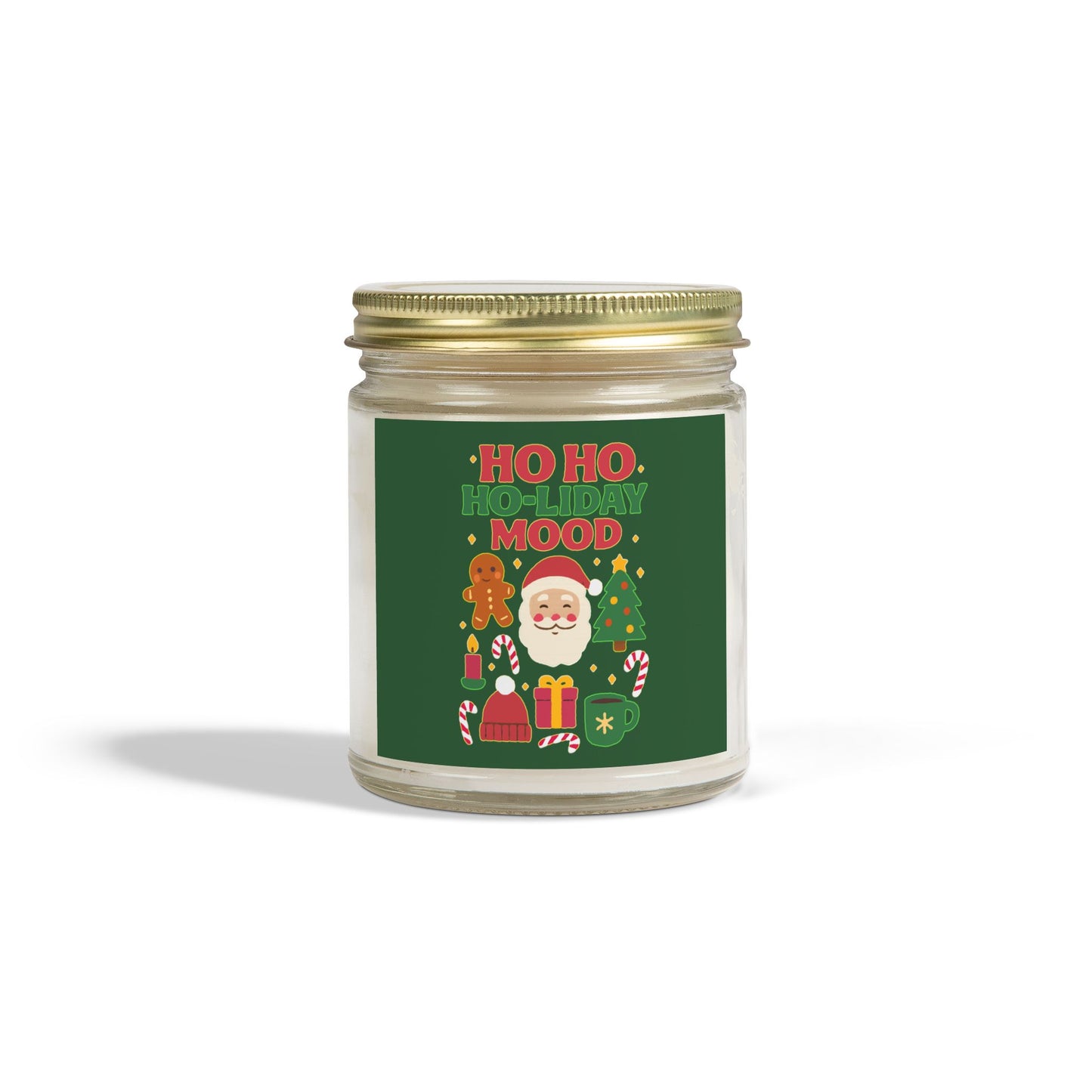 Ho Ho Ho-liday Mood Scented Candle, Coconut Apricot Wax, Relaxing Home Decor, Gift for Xmas Lovers, Cozy Atmosphere, Aromatherapy