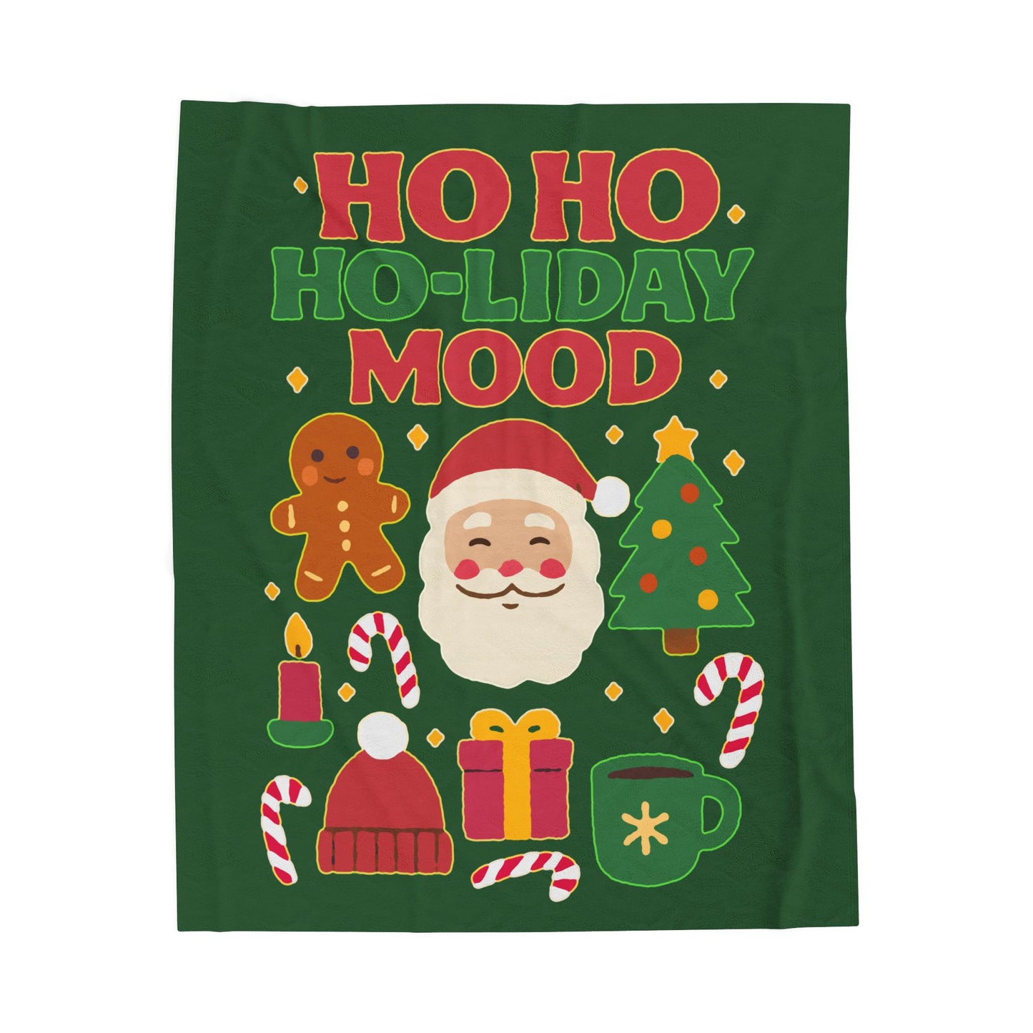 Festive Velveteen Plush Blanket, Cozy Winter Decor, Holiday Vibes, Christmas Gift, Snuggle Blanket