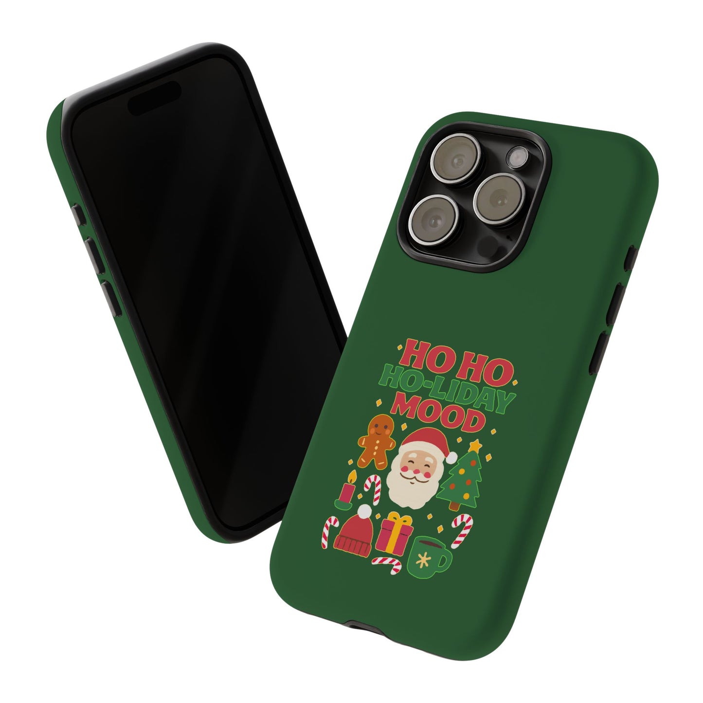 Christmas Phone Case, Ho Ho Ho-liday Mood, Festive Phone Cover, Santa Christmas Accessory, Holiday Gift, Winter Vibes