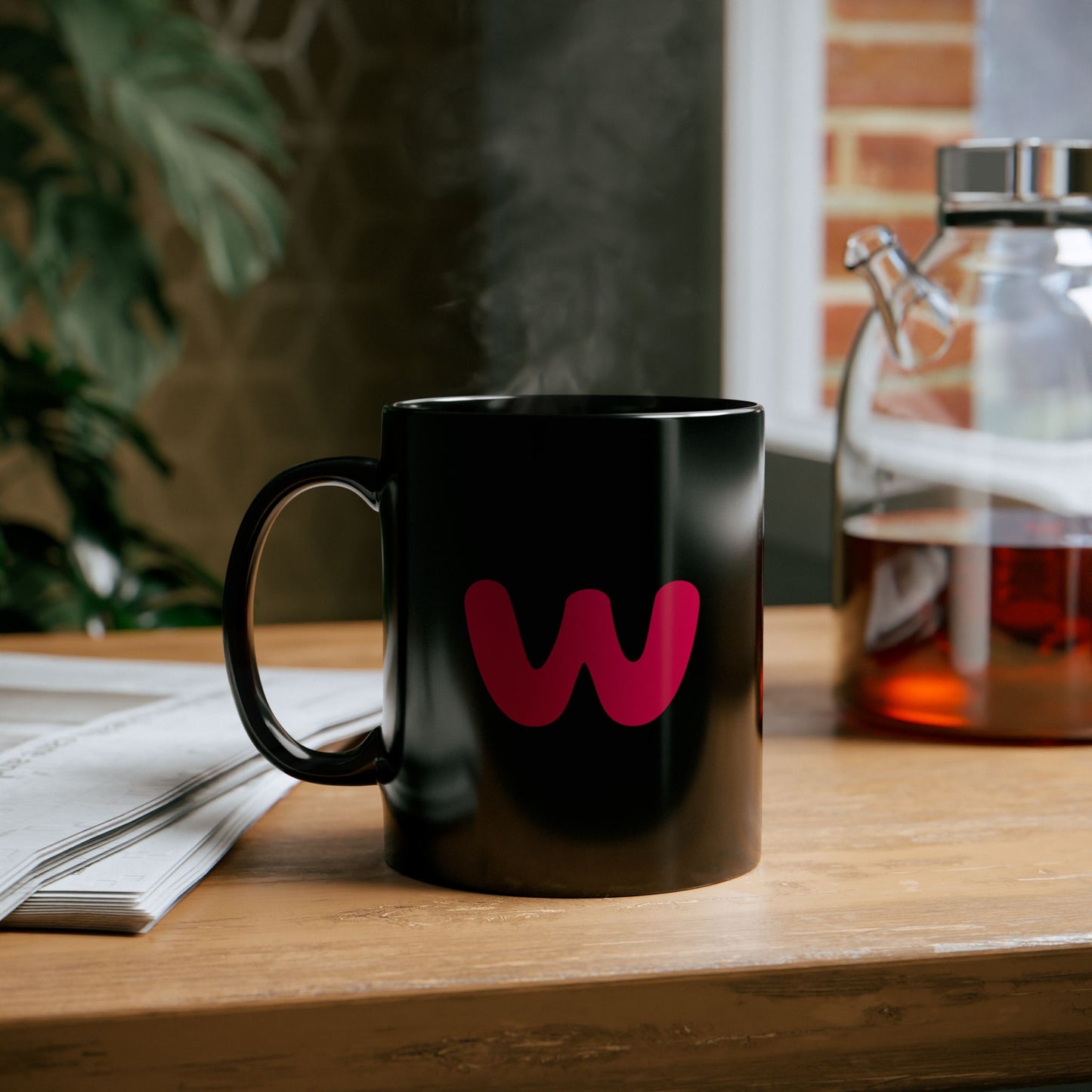 Wheefy | Fun Black Mug with "W" Logo - Perfect Gift for Coffee Lovers