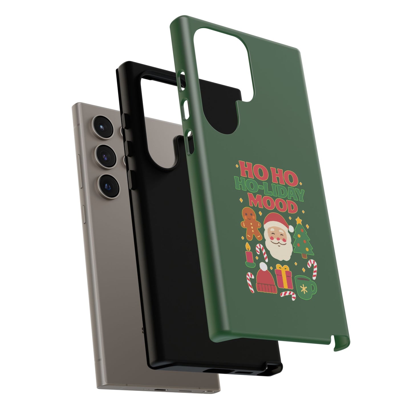 Christmas Phone Case, Ho Ho Ho-liday Mood, Festive Phone Cover, Santa Christmas Accessory, Holiday Gift, Winter Vibes