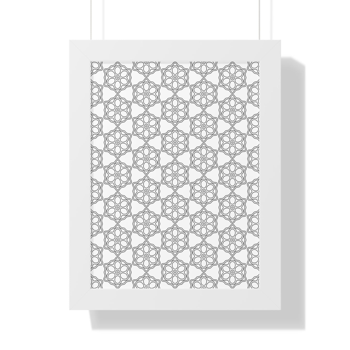 Elegant Geometric Framed Vertical Poster, Home Decor Art, Wall Art, Bohemian Vibes, Modern Design, Gift for Art Lovers