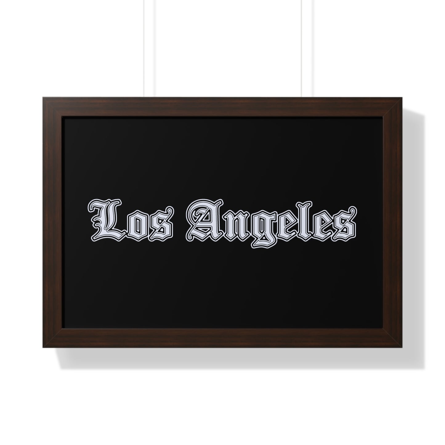 Los Angeles Framed Horizontal Poster, Wall Art, Home Decor, Gift for LA Lovers, Modern Wall Art, Interior Decoration - Silver Edition
