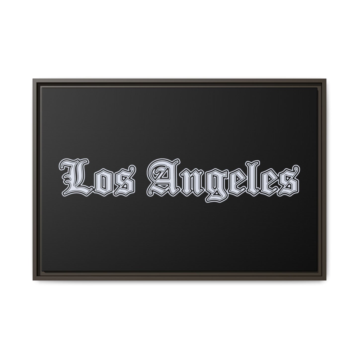 Los Angeles Matte Canvas Art, Framed Wall Decor, Urban Home Art, City Poster, Gift for Angelenos, Modern Art Piece - Silver Edition