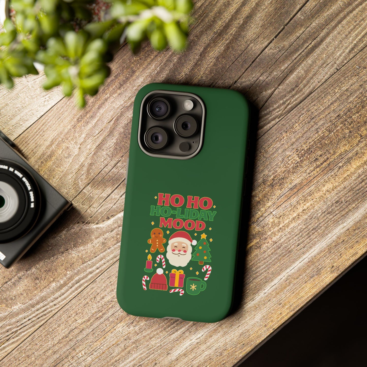 Christmas Phone Case, Ho Ho Ho-liday Mood, Festive Phone Cover, Santa Christmas Accessory, Holiday Gift, Winter Vibes