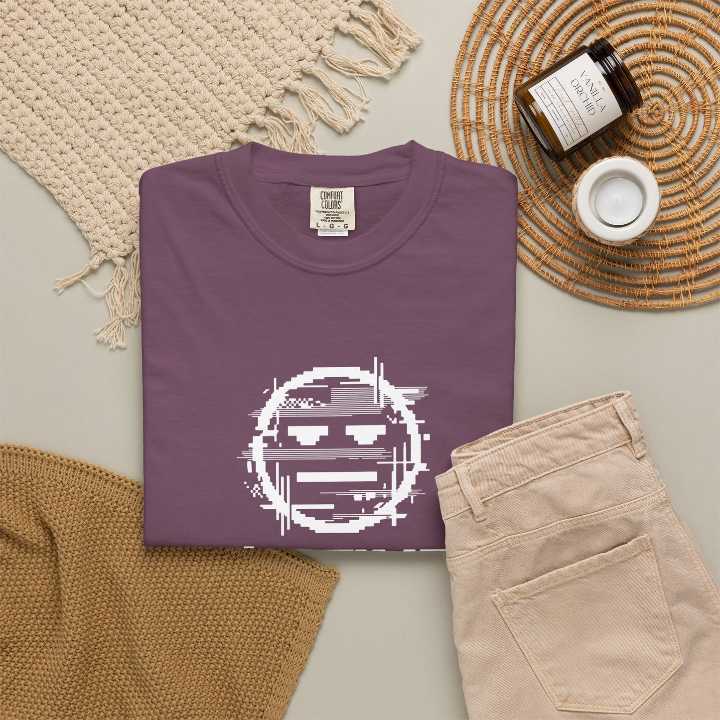 I’m Fine Glitched Smiley - T-Shirt