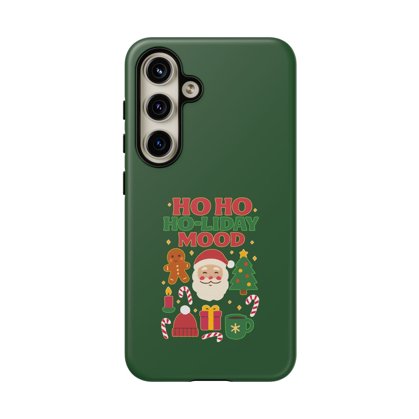 Christmas Phone Case, Ho Ho Ho-liday Mood, Festive Phone Cover, Santa Christmas Accessory, Holiday Gift, Winter Vibes
