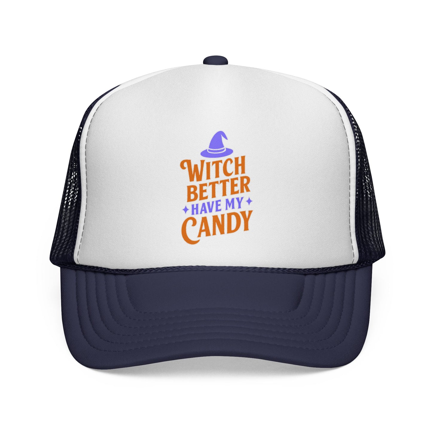 Halloween Trucker Cap, Spooky Hat, Witch Better Have My Candy, Pumpkin Costume Accessory, Trick or Treat Gear