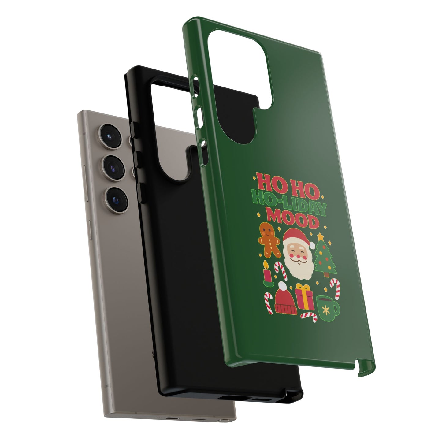 Christmas Phone Case, Ho Ho Ho-liday Mood, Festive Phone Cover, Santa Christmas Accessory, Holiday Gift, Winter Vibes