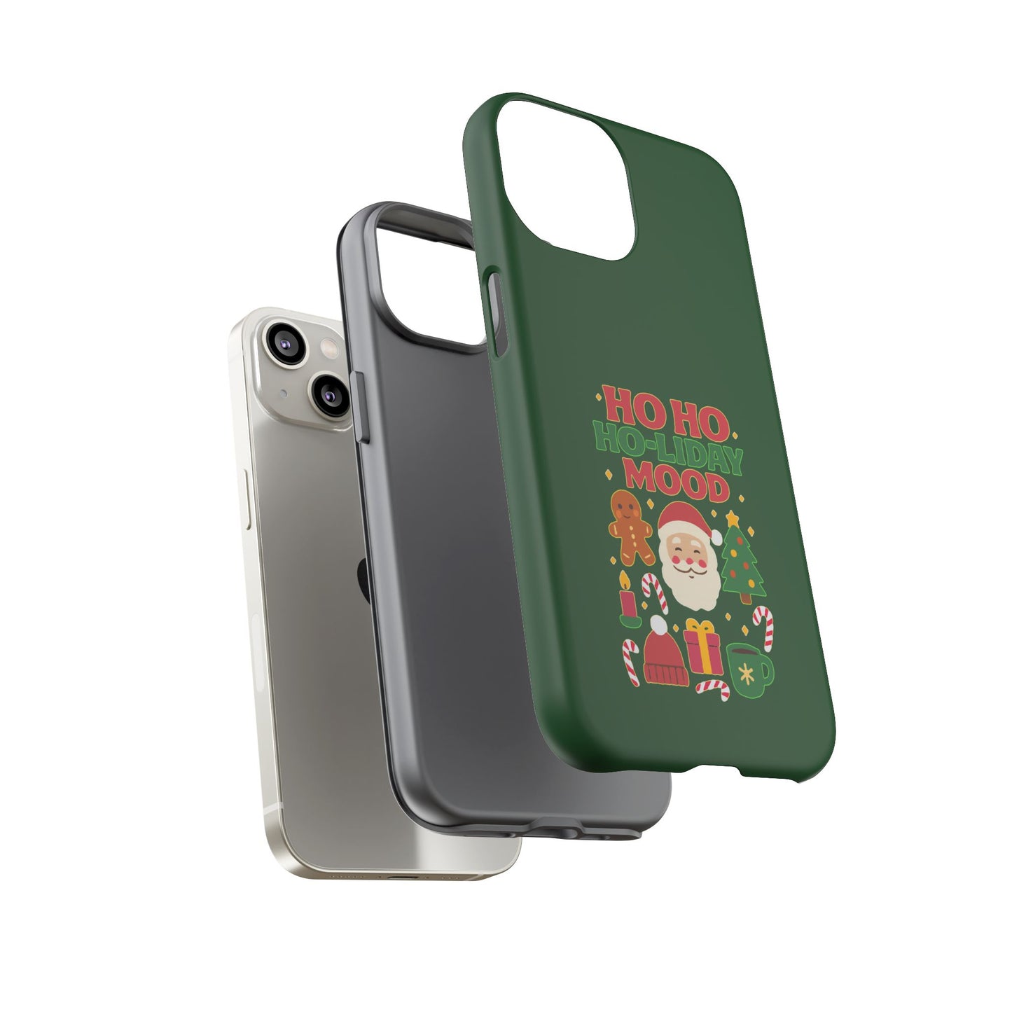 Christmas Phone Case, Ho Ho Ho-liday Mood, Festive Phone Cover, Santa Christmas Accessory, Holiday Gift, Winter Vibes