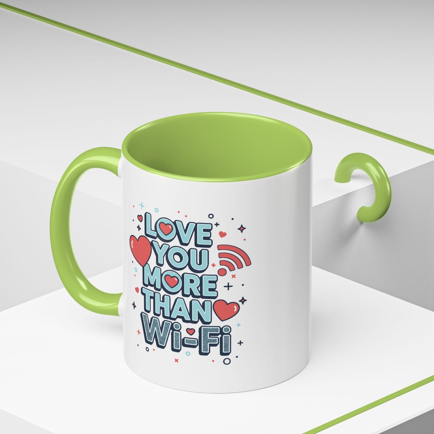 Love You More Than Wi‑Fi - Color Accent Mug