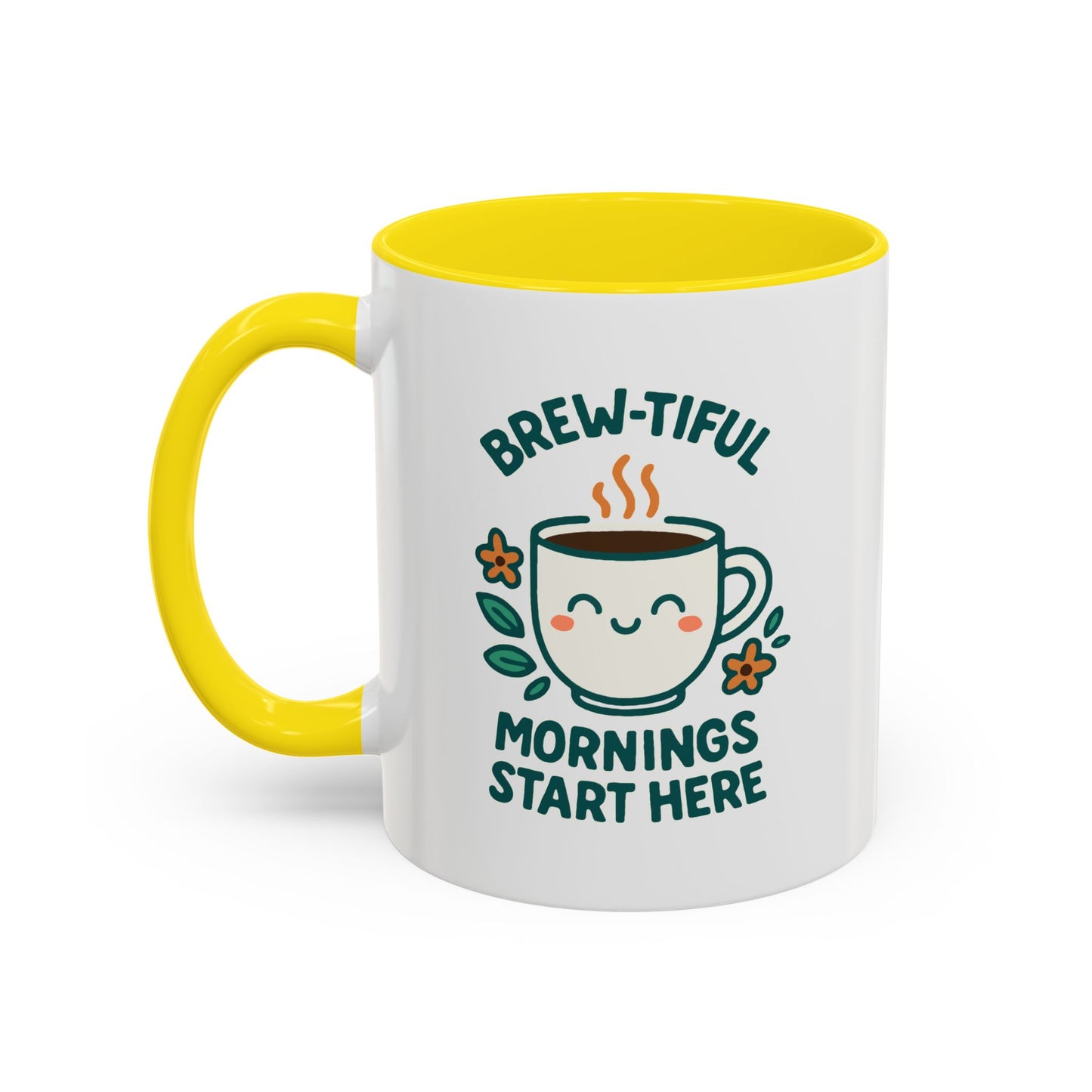 Brew-tiful Mornings Coffee Mug, Cute Coffee Cup for Morning Rituals, Perfect Gift for Coffee Lovers, Birthdays, Home Decor