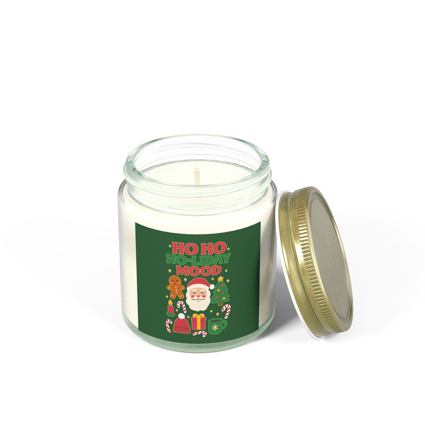 Ho Ho Ho-liday Mood Scented Candle, Coconut Apricot Wax, Relaxing Home Decor, Gift for Xmas Lovers, Cozy Atmosphere, Aromatherapy