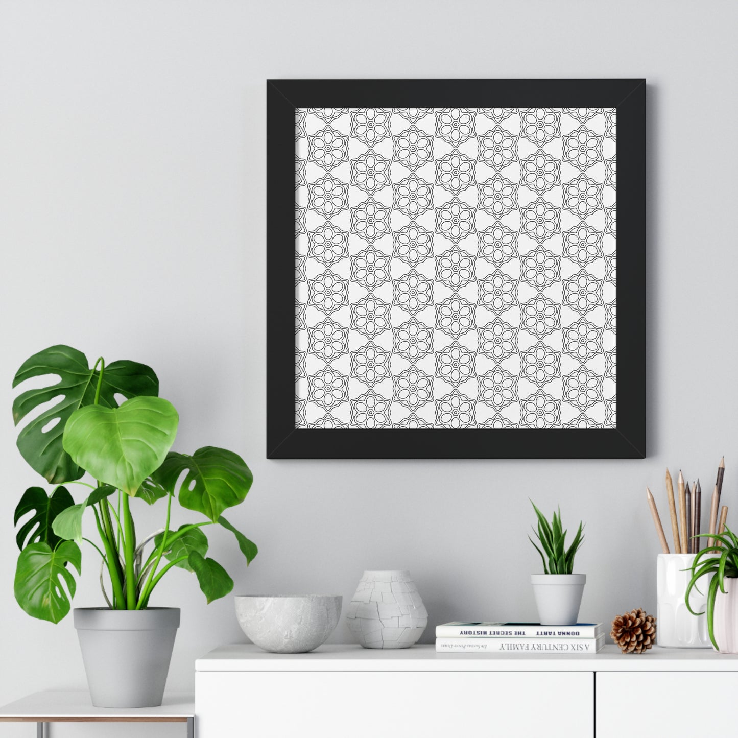 Elegant Geometric Framed Poster, Modern Wall Art, Home Decor, Gift Idea, Minimalist Design, Living Room Decoration