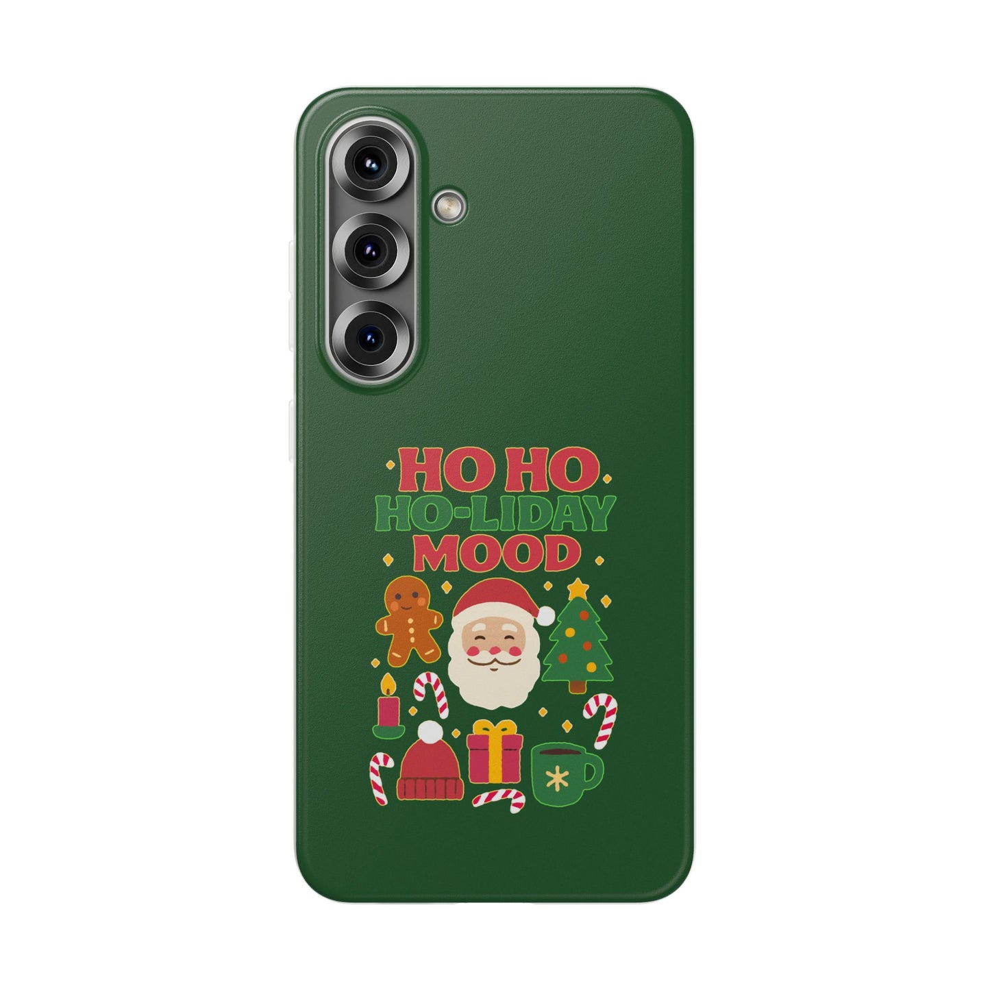 Festive Phone Case with Holiday Cheer, Christmas Gift, Winter Vibes, Ho Ho Ho Design, Cute Holiday Accessory