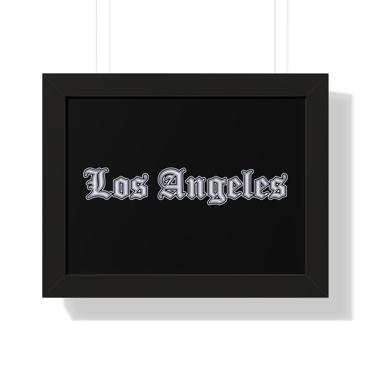 Los Angeles Framed Horizontal Poster, Wall Art, Home Decor, Gift for LA Lovers, Modern Wall Art, Interior Decoration - Silver Edition