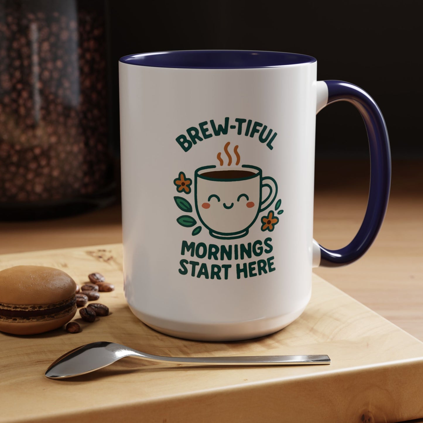 Brew-tiful Mornings Coffee Mug, Cute Coffee Cup for Morning Rituals, Perfect Gift for Coffee Lovers, Birthdays, Home Decor