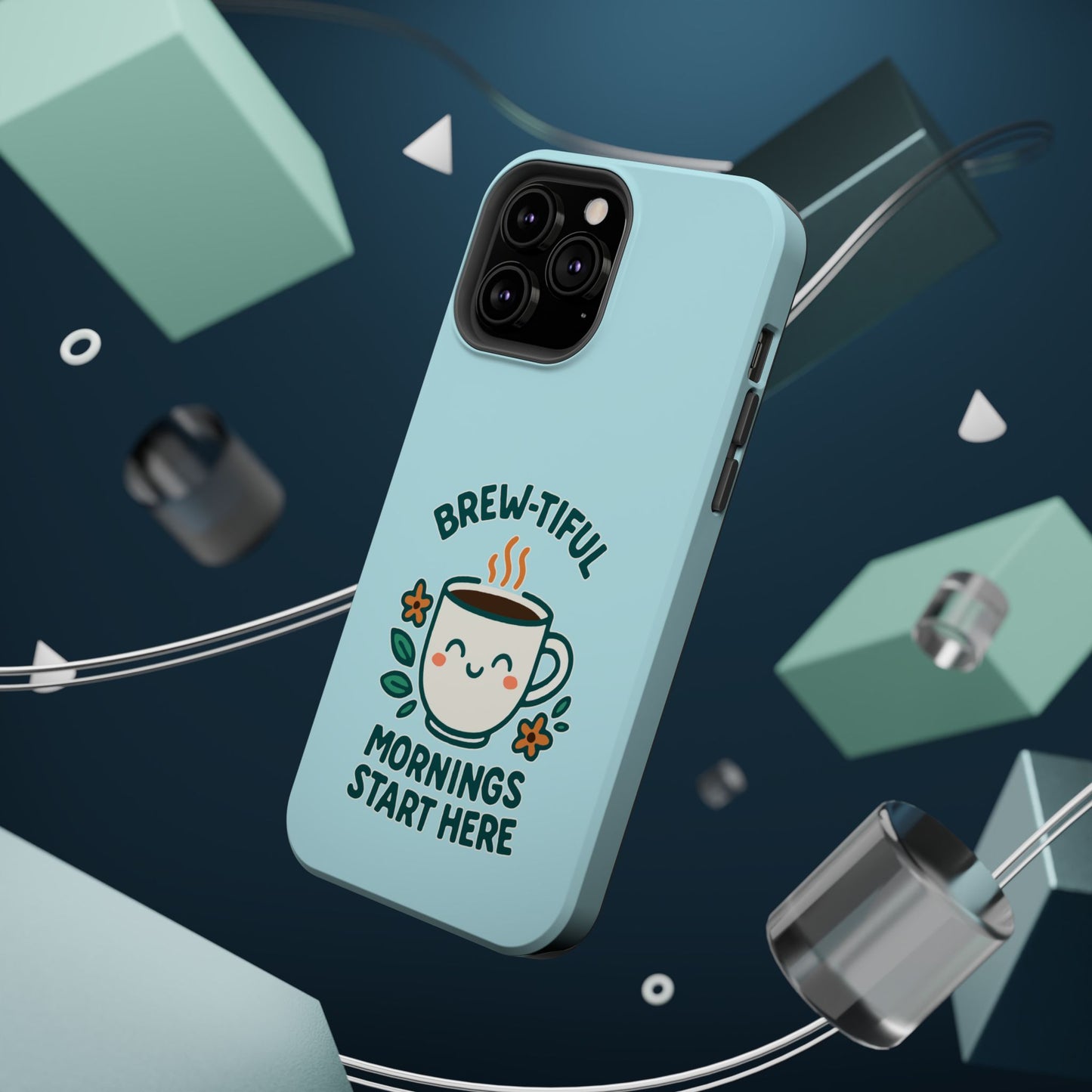 Brew-tiful Mornings Start Here - Magnetic Phone Case