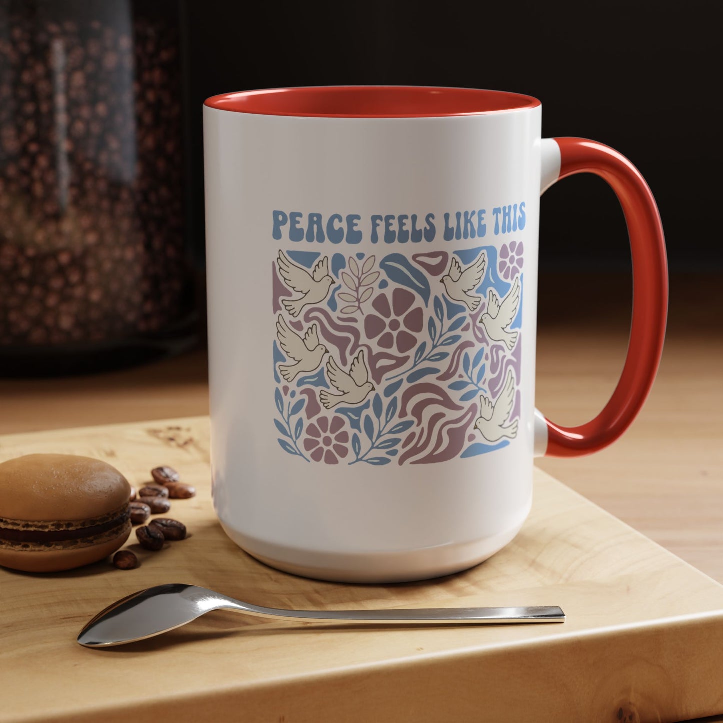 Peace Feels Like This - Color Accent Mug