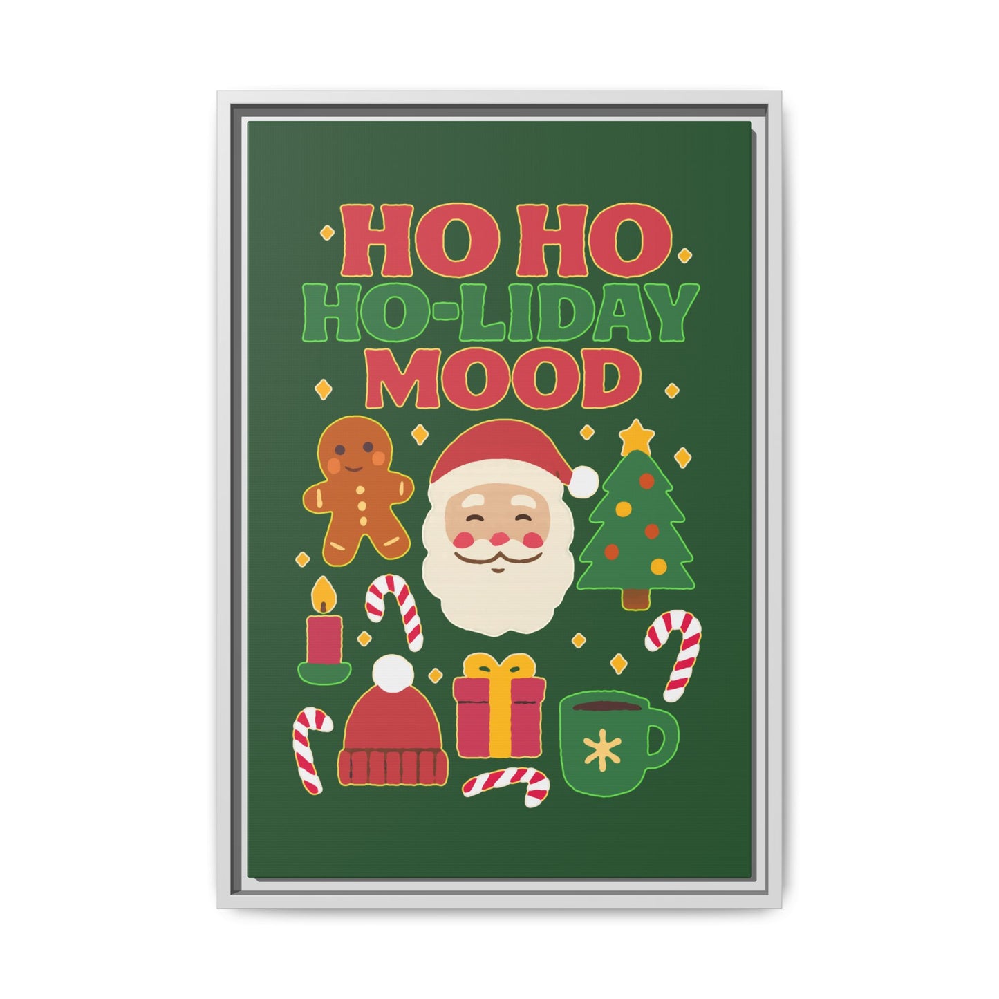 Ho Ho Ho-liday Mood - Framed Canvas