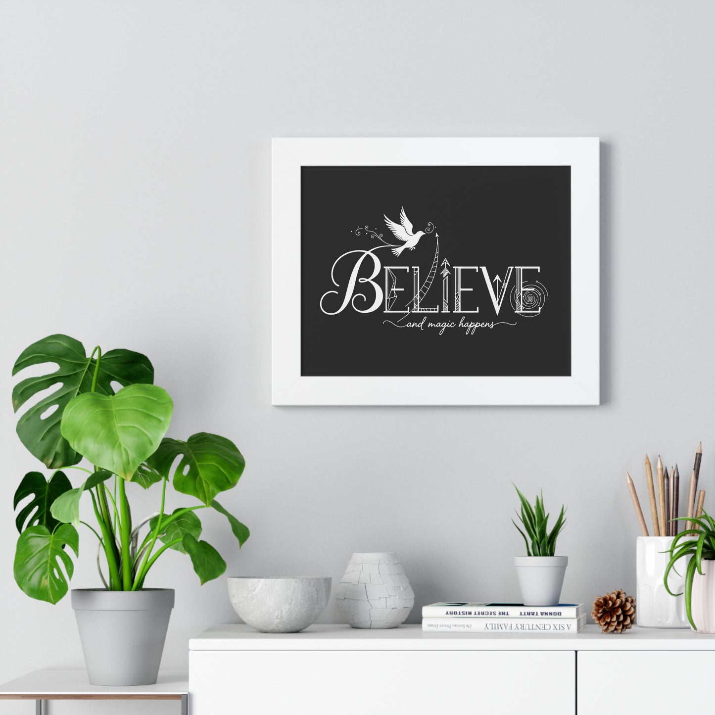 Believe and Magic Happens - Framed Poster