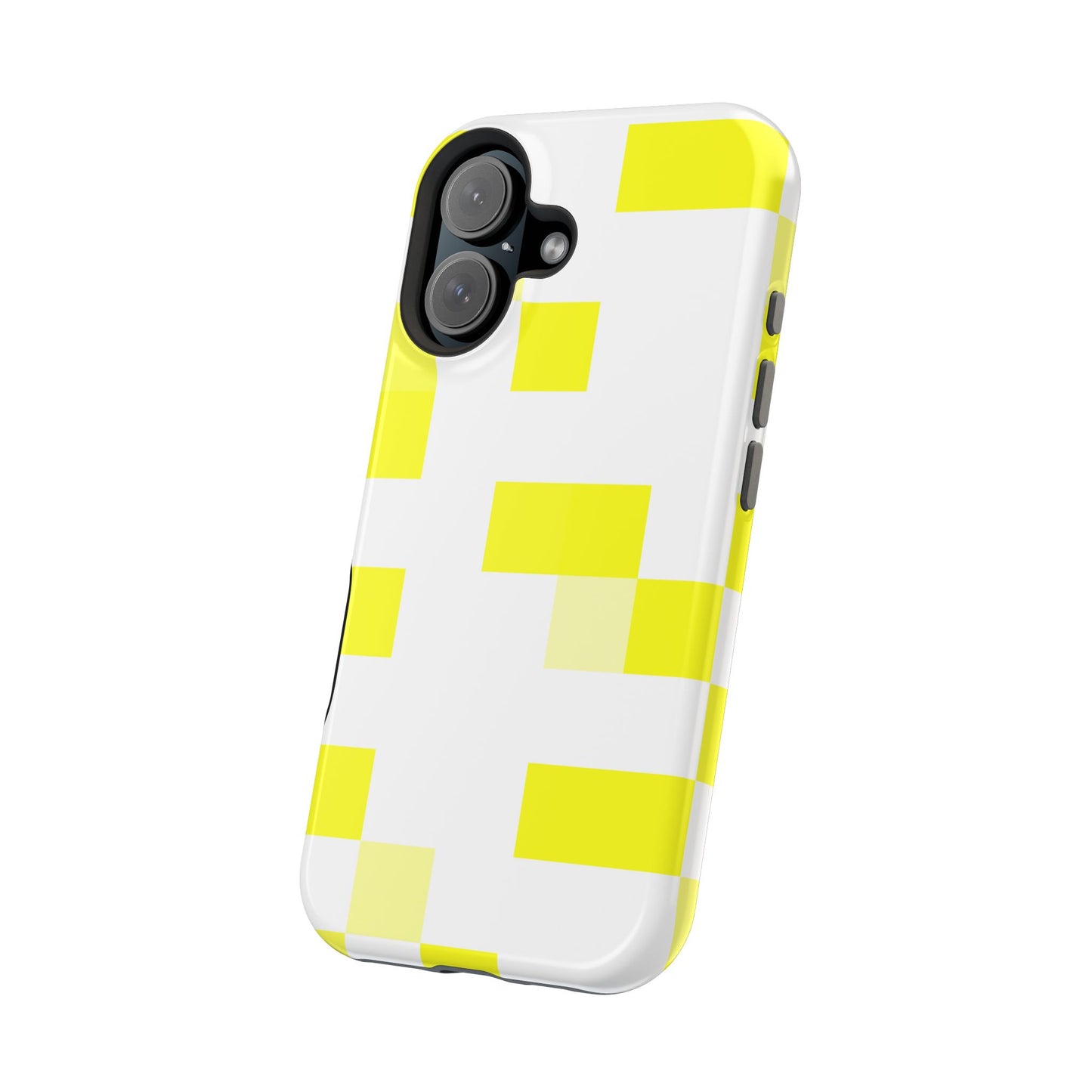 Yellow Pixel Grid -  Magnetic Phone Case