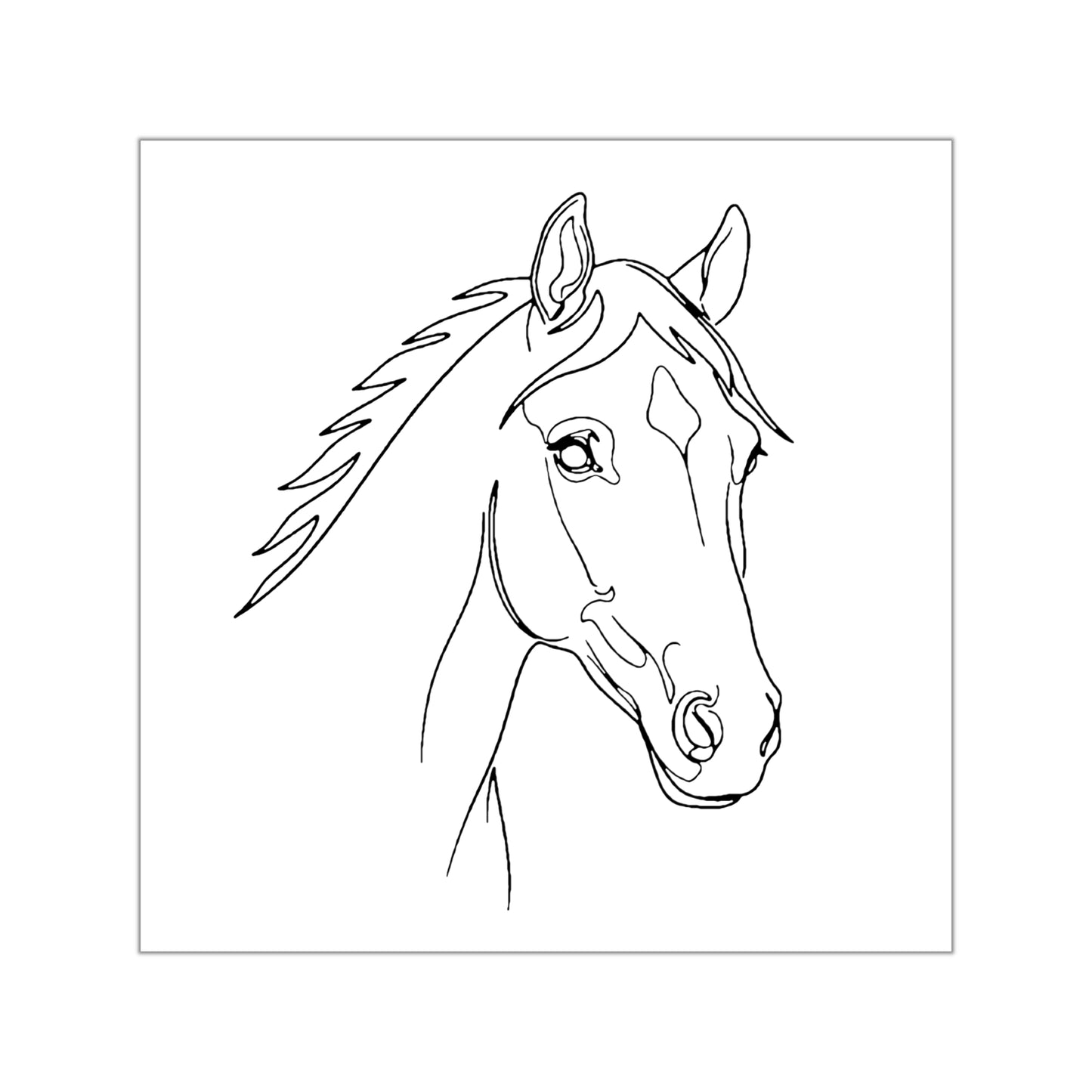 Horse Portrait Sketch - Sticker