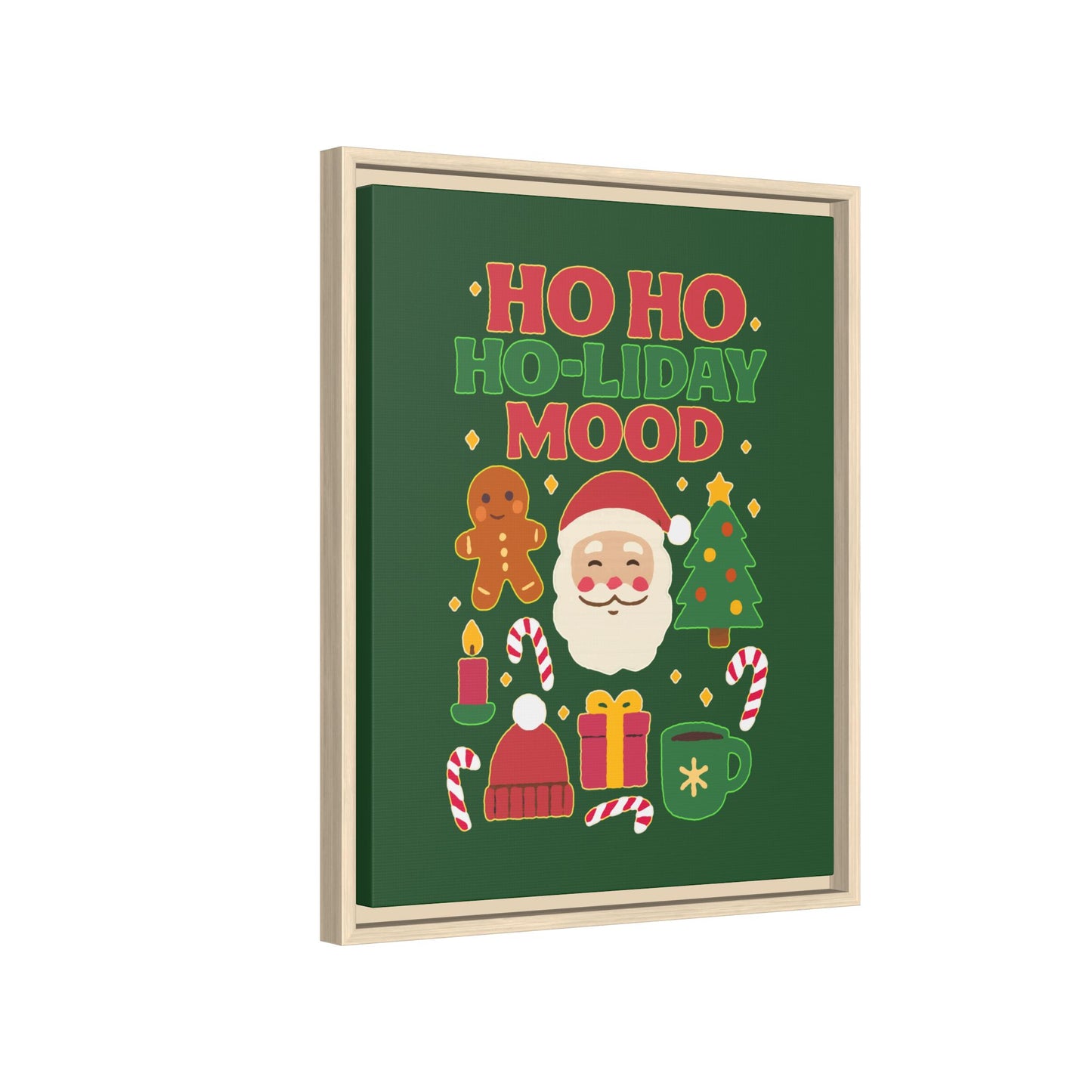 Ho Ho Ho-liday Mood - Framed Canvas