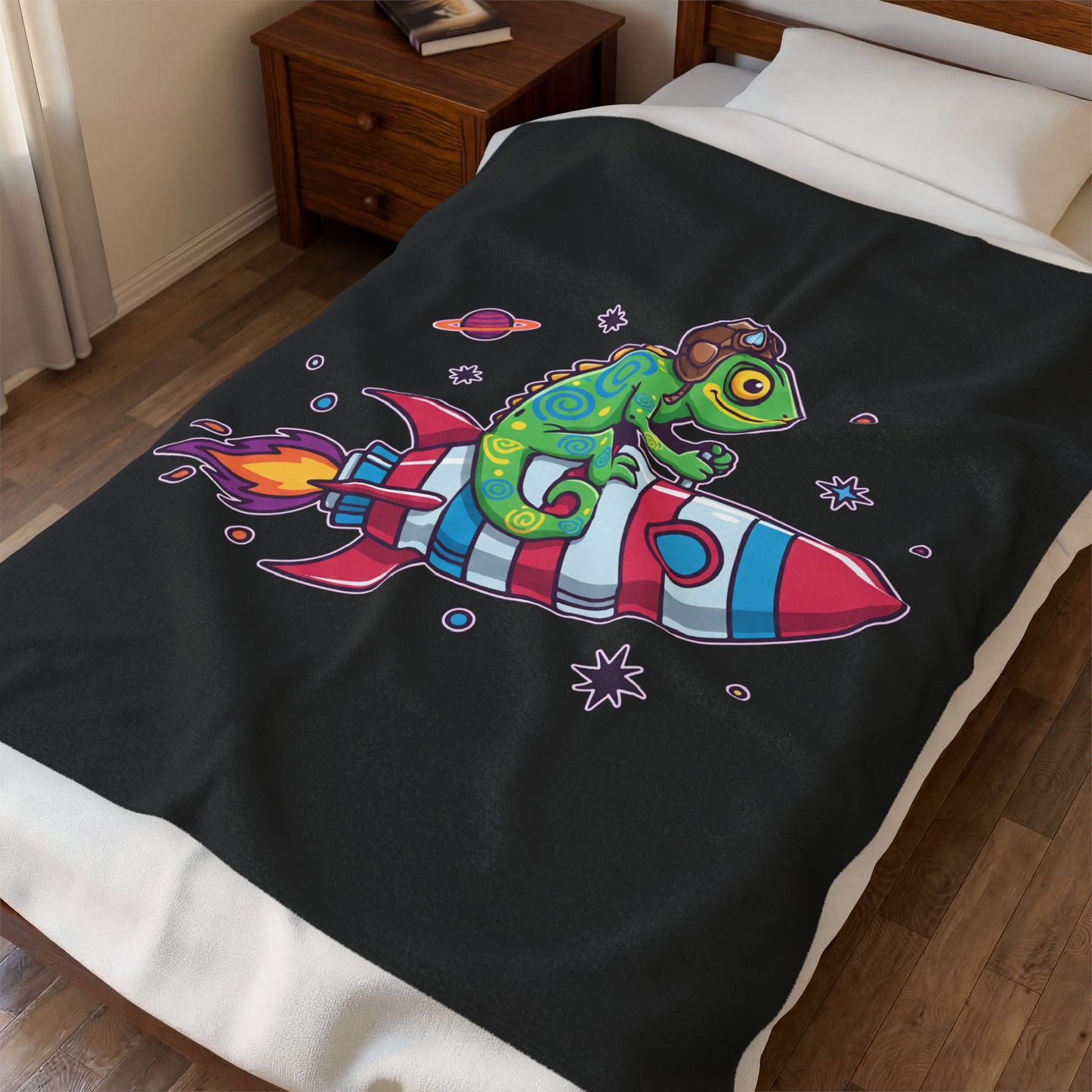 Cosmic Rider - Plush Blanket