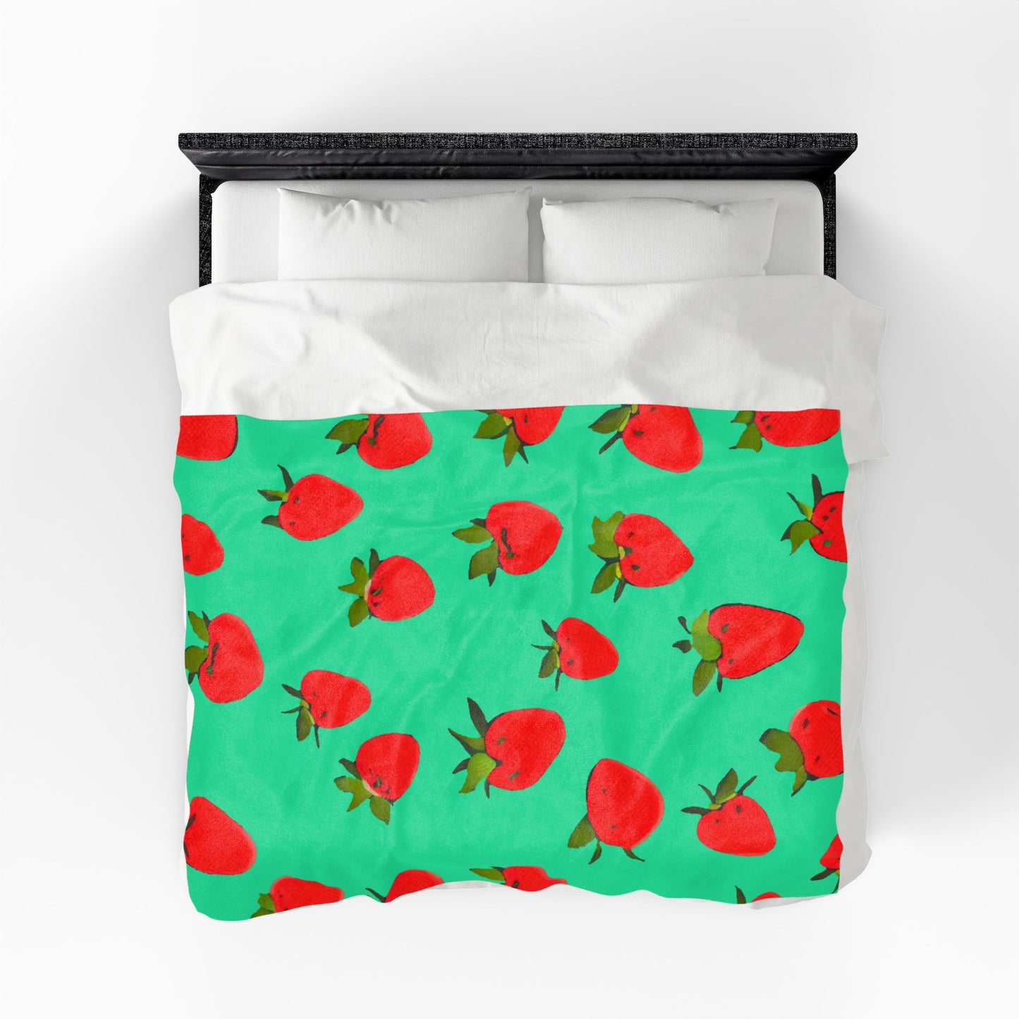 Strawberry Pattern - Plush Blanket