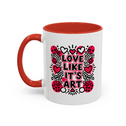 Love Like It's Art - Color Accent Mug