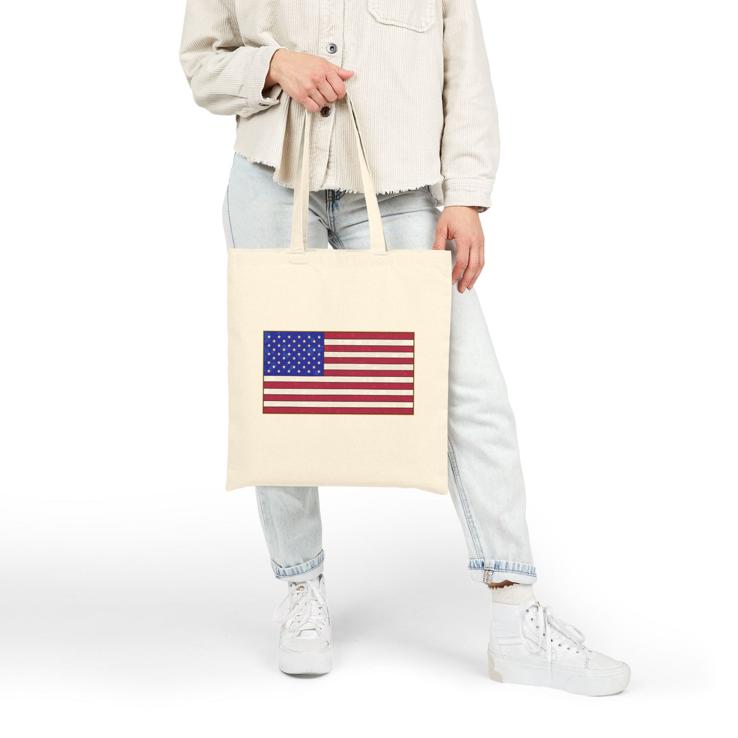 New Glory American Flag (Gold Edge Edition) - Tote Bag