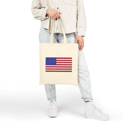 New Glory American Flag (Gold Edge Edition) - Tote Bag