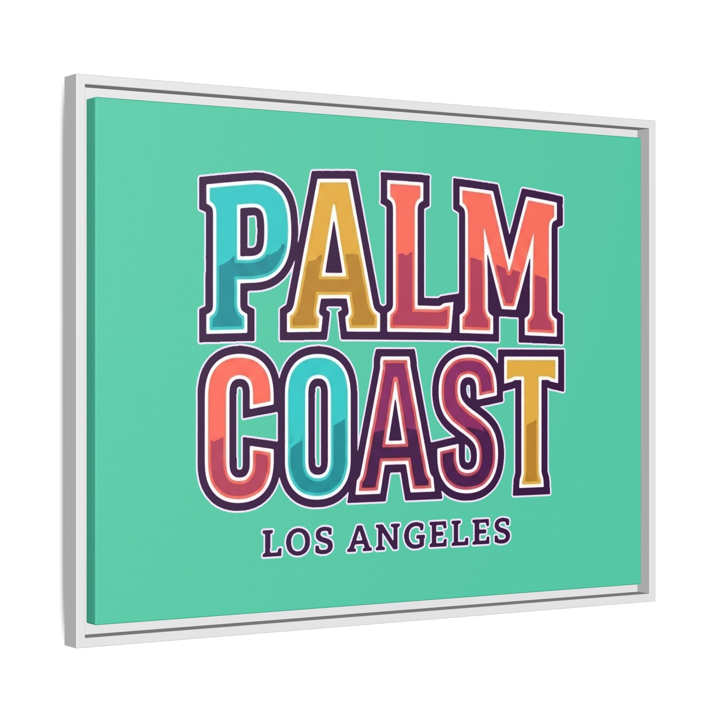 Palm Coast - Los Angeles - Framed Canvas
