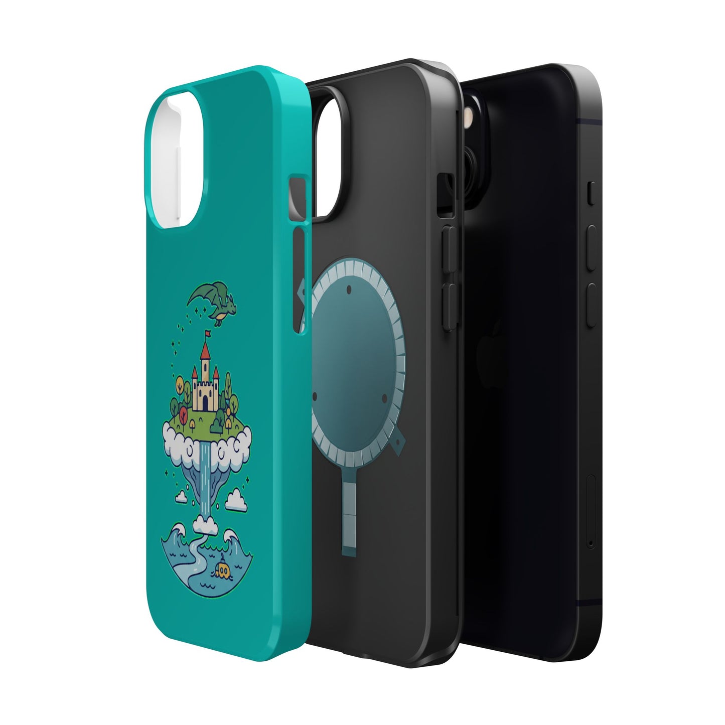 Floating Castle Dragon - Magical Fantasy Island - Magnetic Phone Case