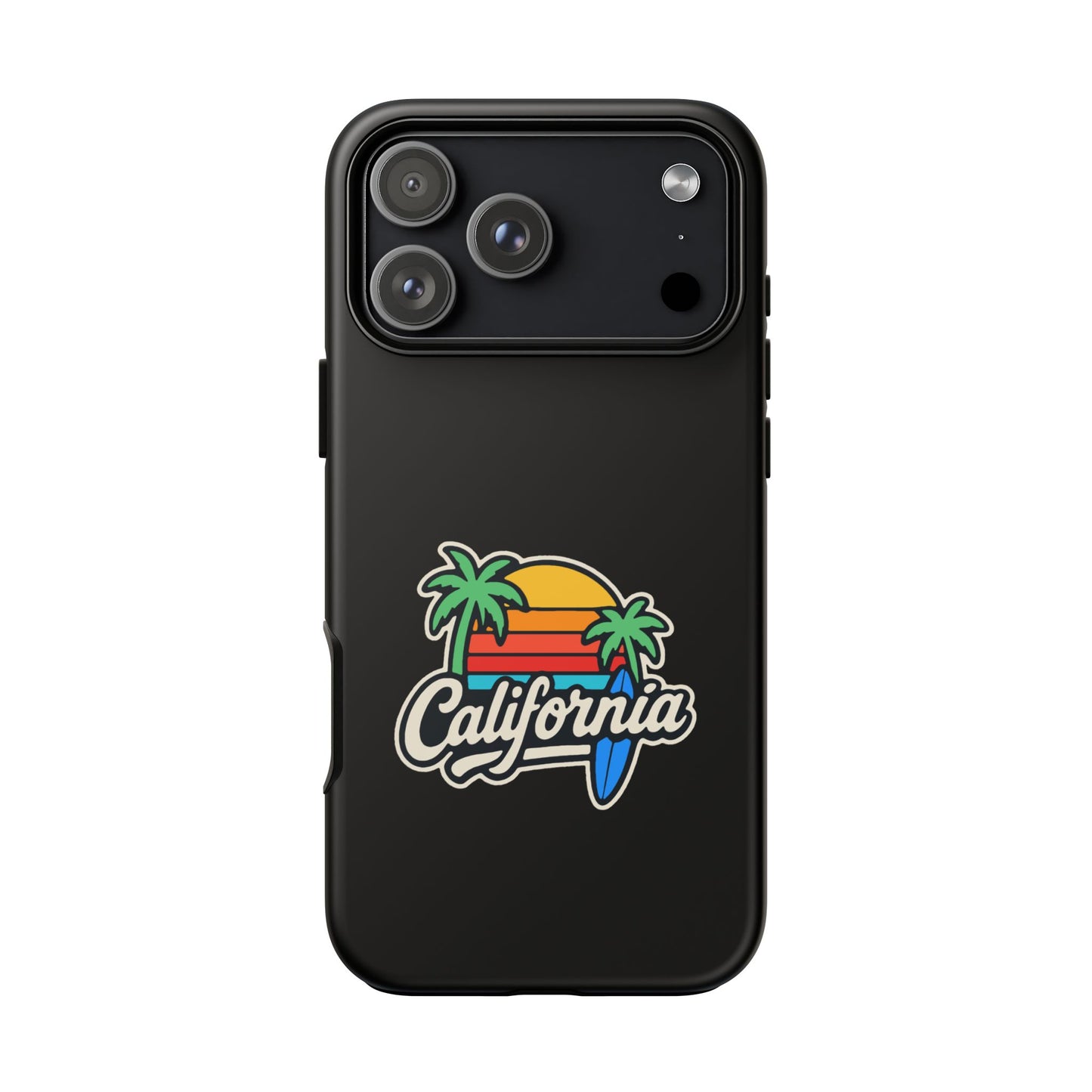 California Sunset Phone Case, Tropical Cell Phone Cover, Beach Lover Gift, Summer Vibes Accessory, Surfing Decor, Personalized Case
