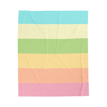 Pastel Stripes - Plush Blanket