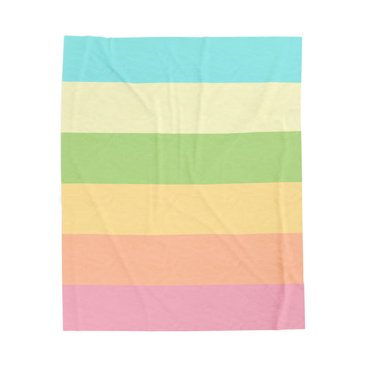 Pastel Stripes - Plush Blanket
