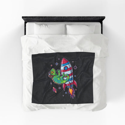 Cosmic Rider - Plush Blanket