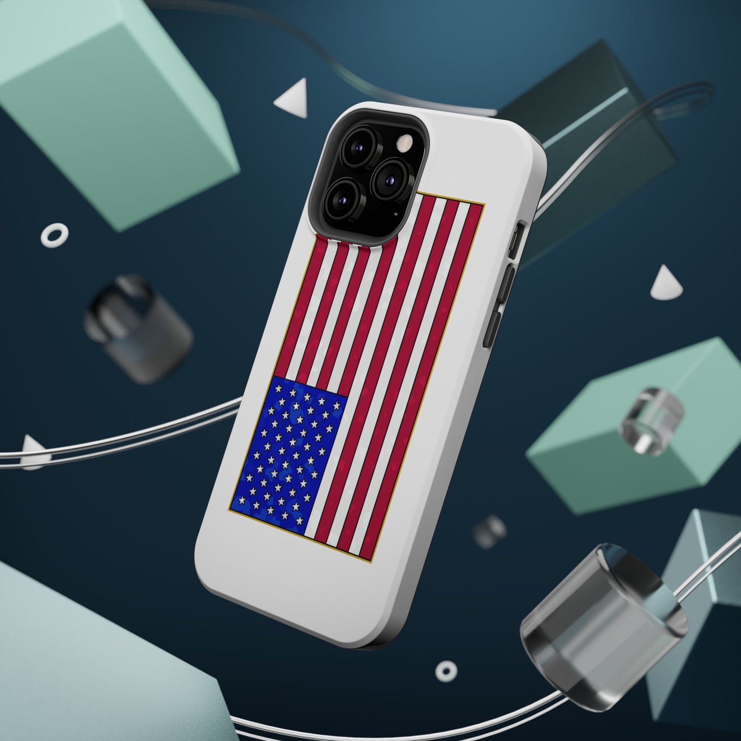 New Glory American Flag (Gold Edge Edition) - Magnetic Phone Case