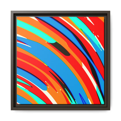Abstract Rainbow Swirl Arc - Framed Canvas