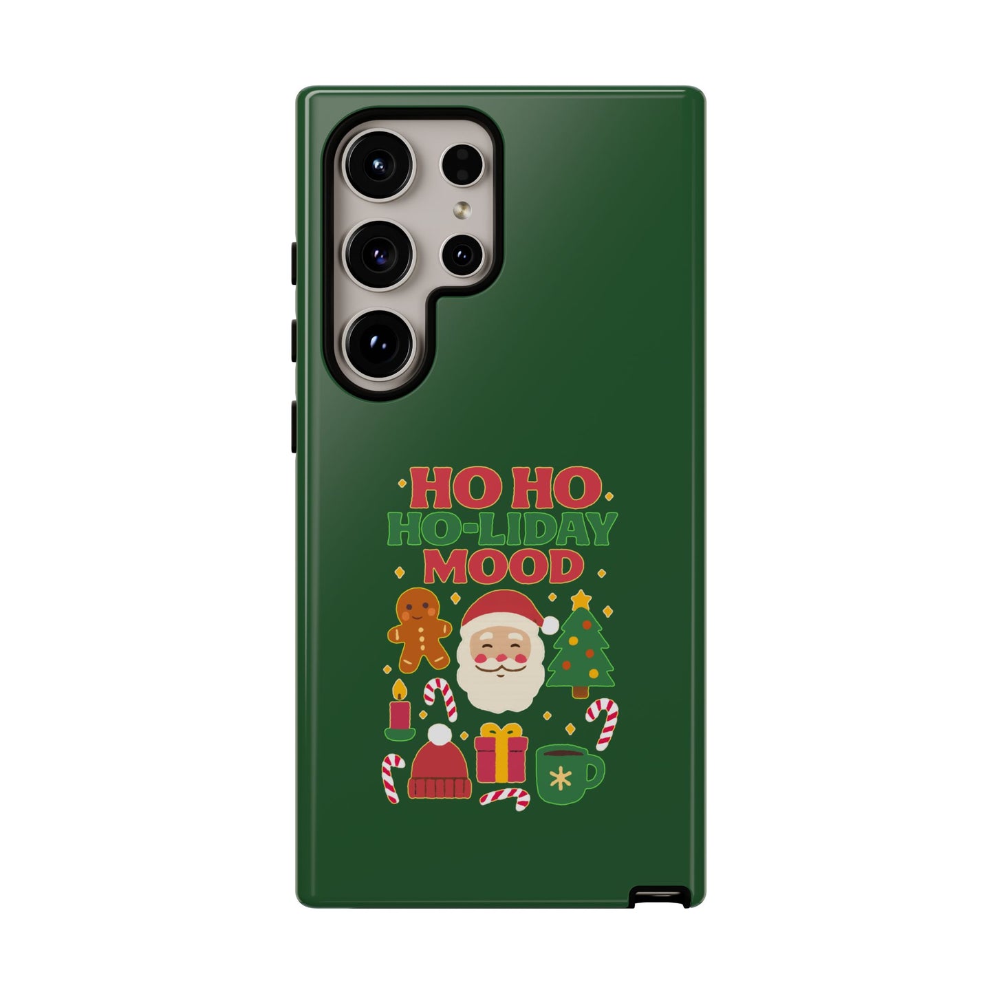 Christmas Phone Case, Ho Ho Ho-liday Mood, Festive Phone Cover, Santa Christmas Accessory, Holiday Gift, Winter Vibes