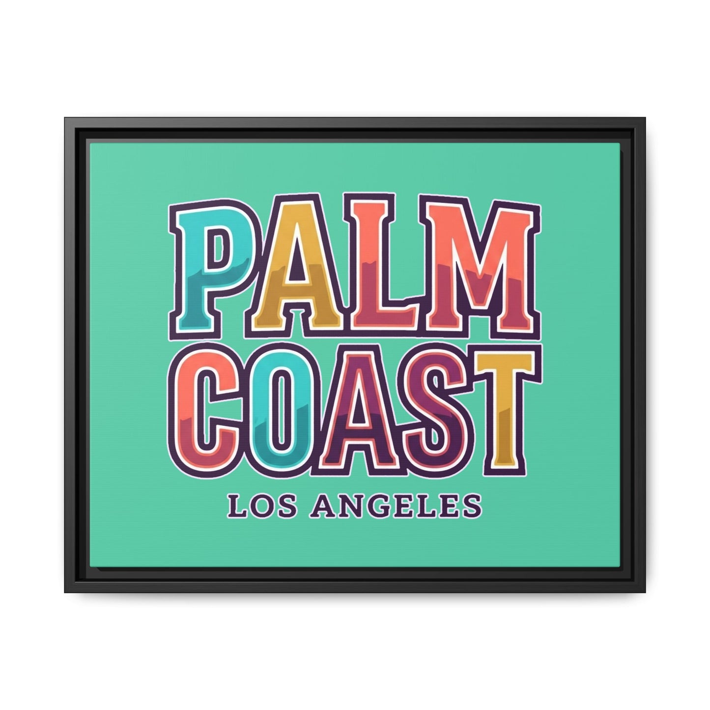Palm Coast - Los Angeles - Framed Canvas